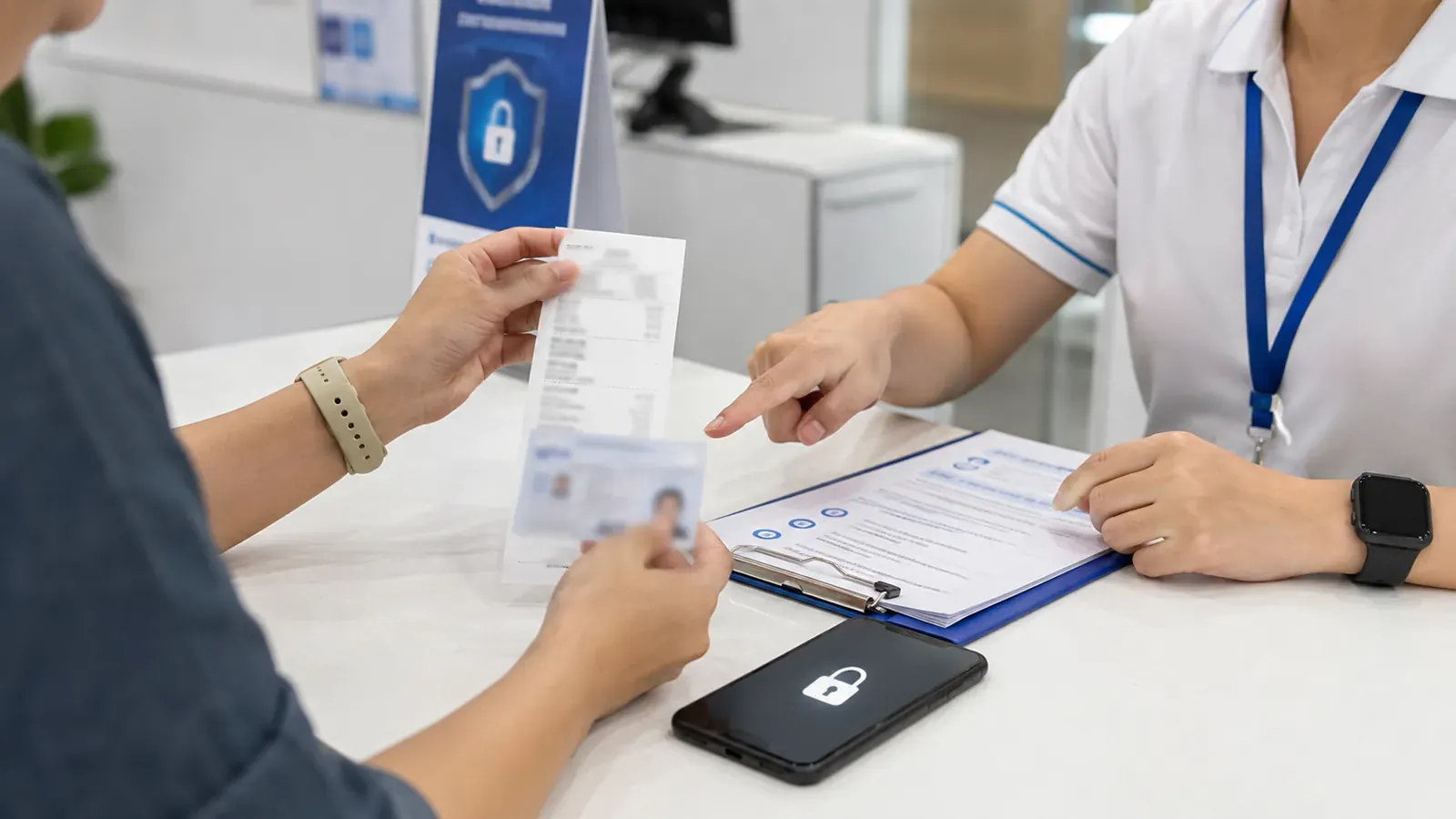 การตรวจหลักฐานเจ้าของโทรศัพท์ก่อนให้คำแนะนำเครื่องติดรายเดือนที่ร้านใหญ่ไอทีเซอร์วิส กำแพงเพชร